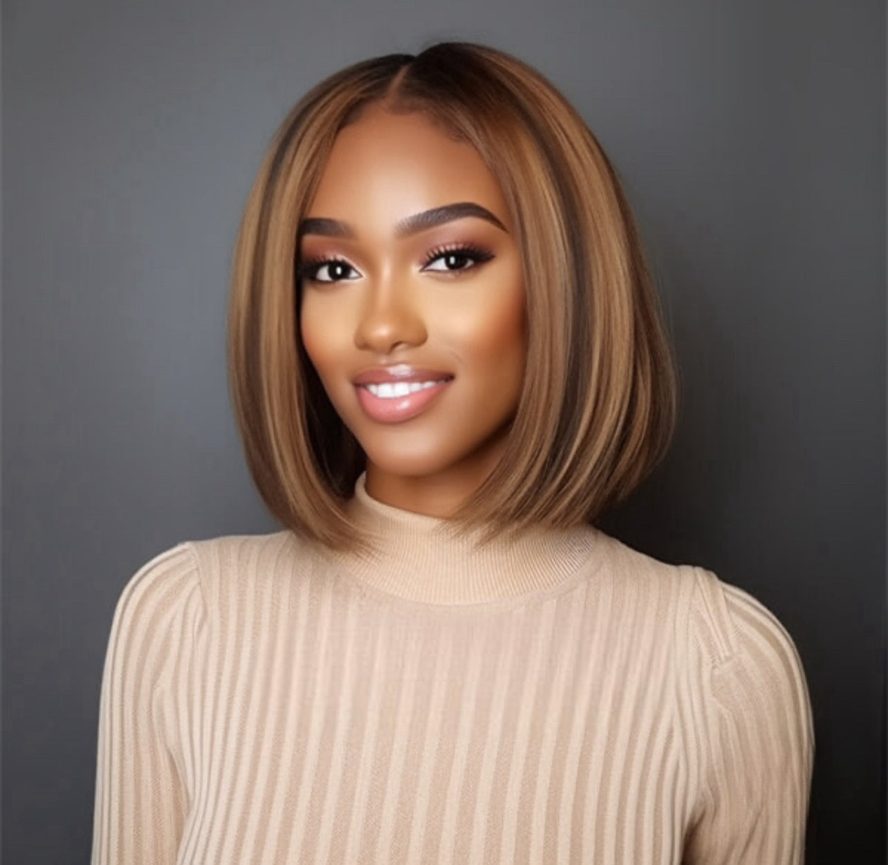 #4/#27 Highlight Straight 4x4 Glueless BOB Wig