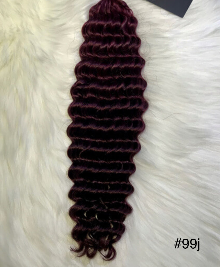 Deep Wave Human Hair Extensions for Braiding