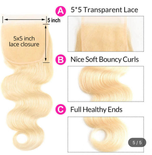 #613 5x5 HD Lace Closure