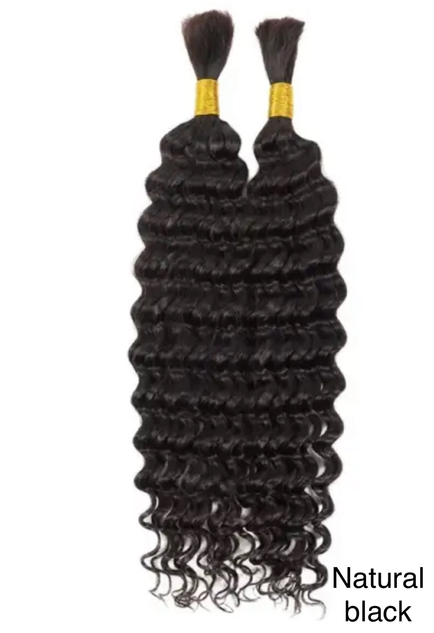 Deep Wave Human Hair Extensions for Braiding