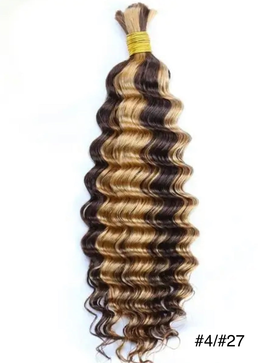 Deep Wave Human Hair Extensions for Braiding