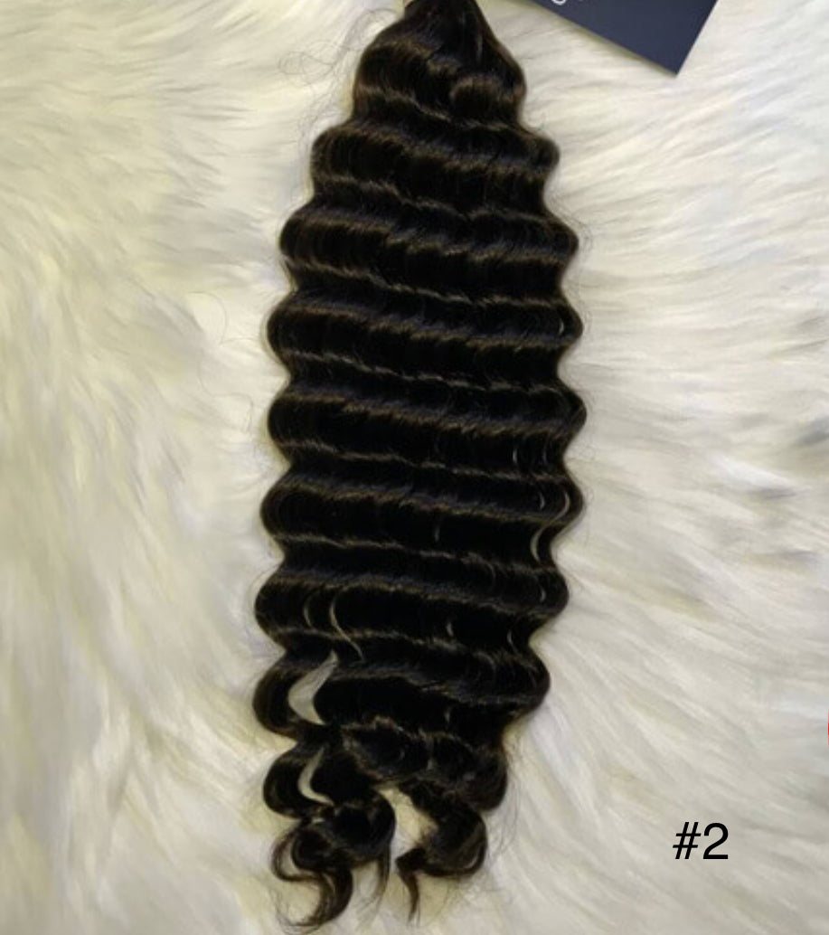 Deep Wave Human Hair Extensions for Braiding