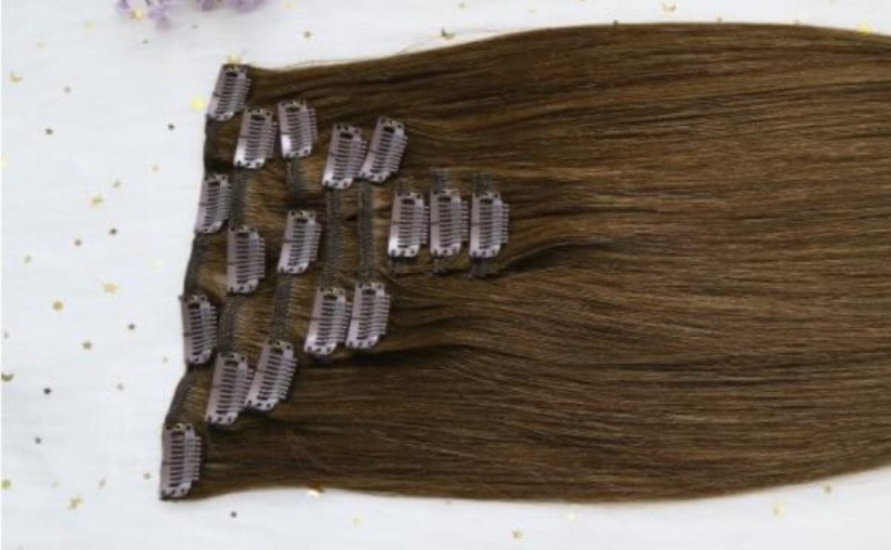 #4 Chocolate brown Clip-ins