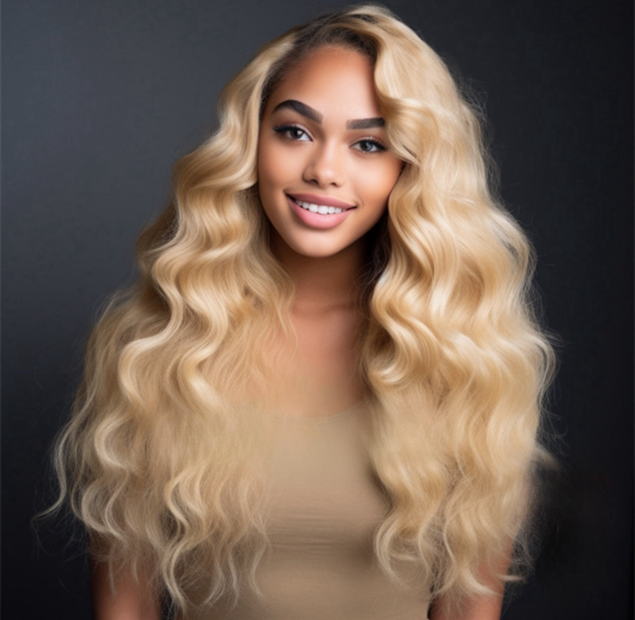 13x4 Lace Front Human Hair Glueless Wig #613 Blonde