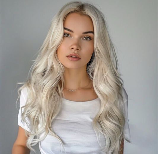 #60 White blonde Clip-ins