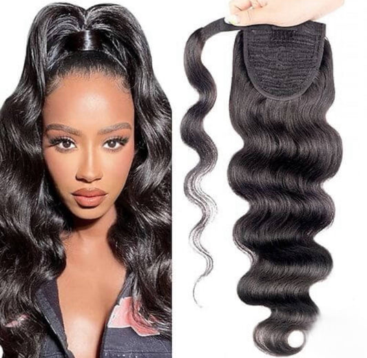 Body wave -ponytail hair extensions