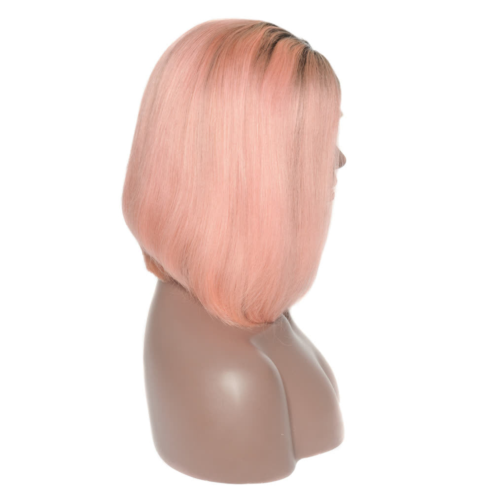 #1B/pink Human Hair 4x4 Body Wave Closure