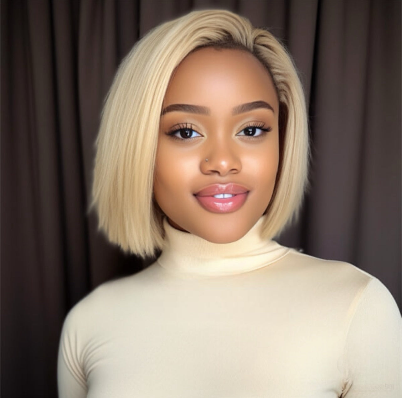 #613 Blonde BOB human hair 4x4 lace closure