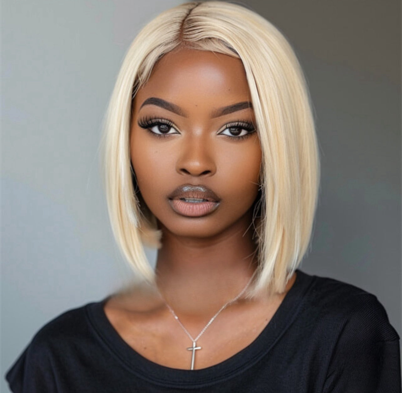 #613 Blonde BOB human hair 4x4 lace closure