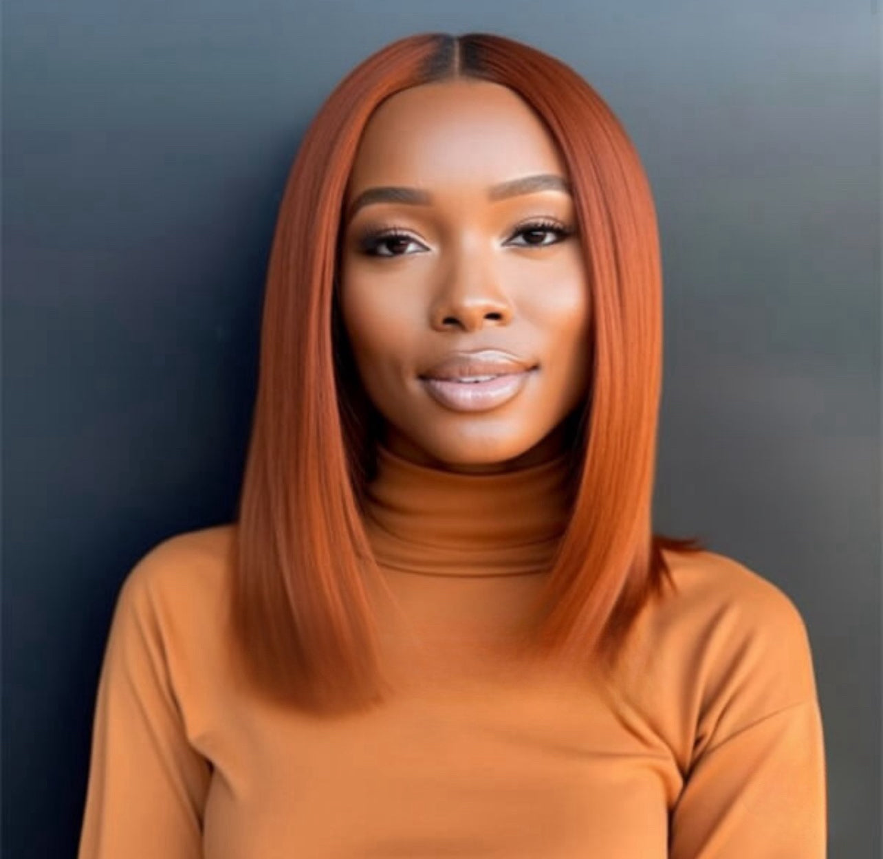 Human Hair #350 Ginger Straight 4x4 Glueless BOB Wig