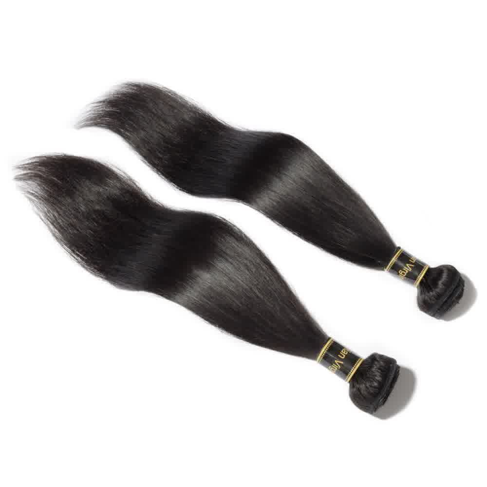 360 frontal + bundles Natural Black Virgin hair bundles